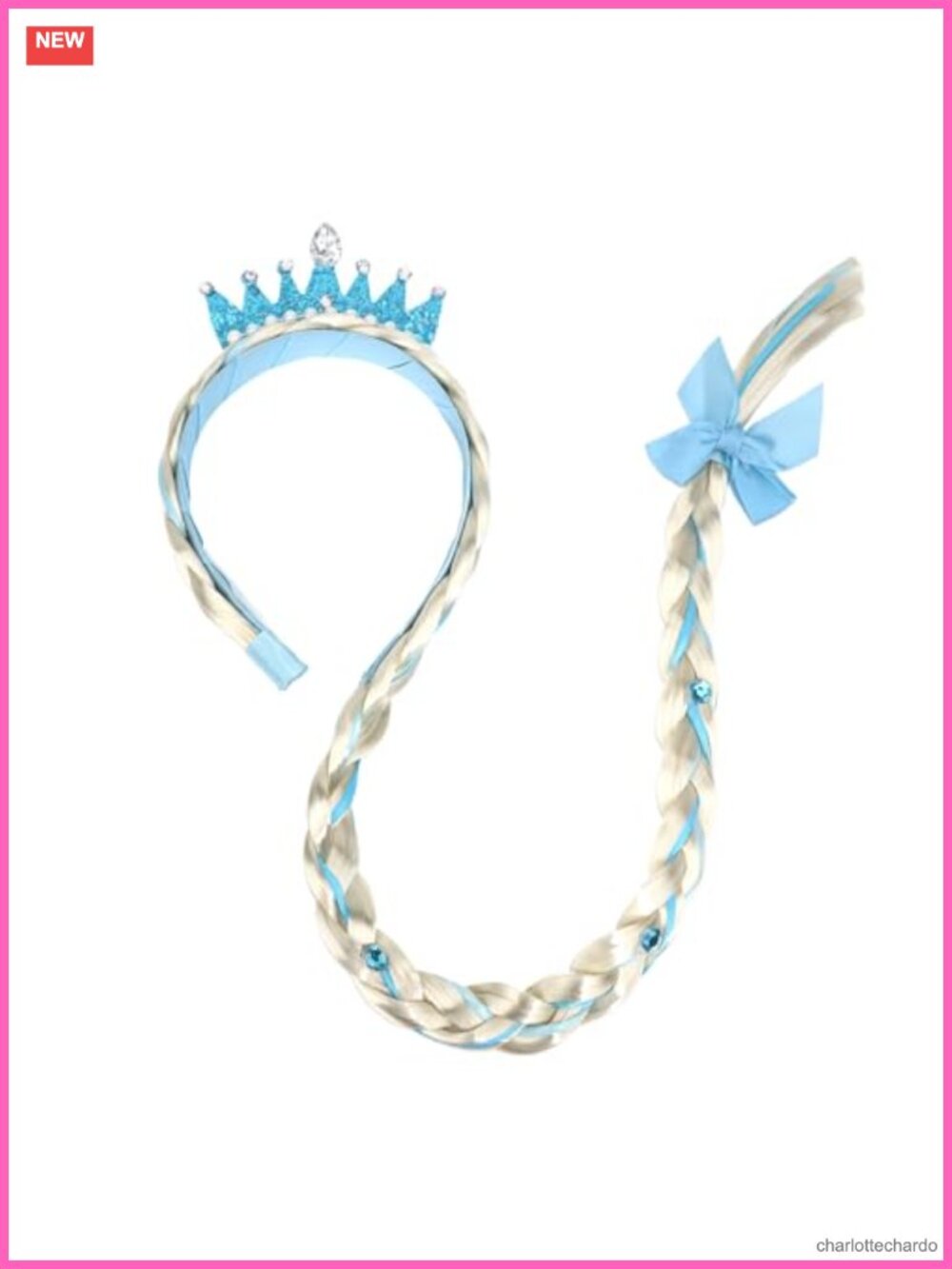 Braided Costume Headband Long Blonde Braid Hair Accessory
